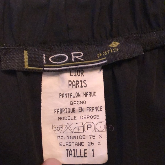 🇫🇷 Lior Paris Bohemian wide leg with pockets cropped high stretch waist pants - Picture 3 of 6